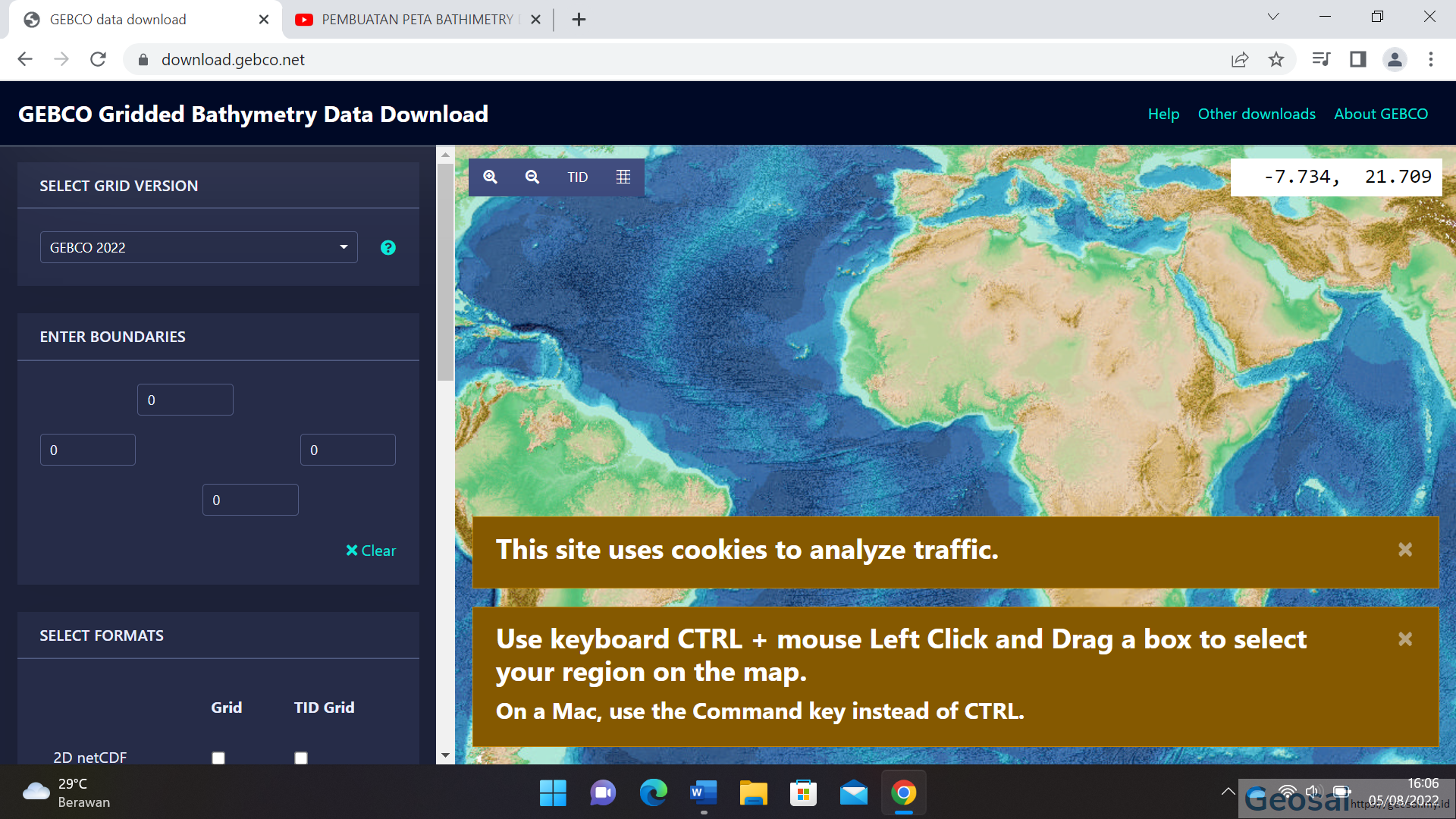 Tutorial Download Data Batimetri (Part 1) - Geosai