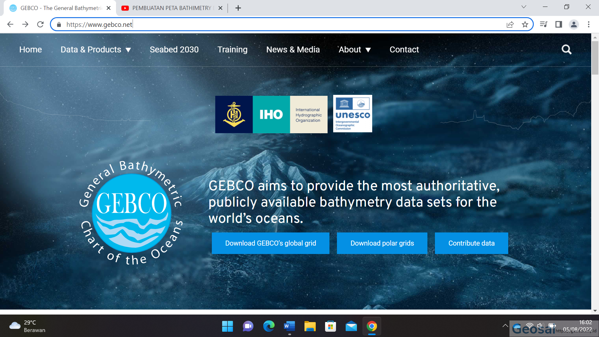 tutorial download data batimetri